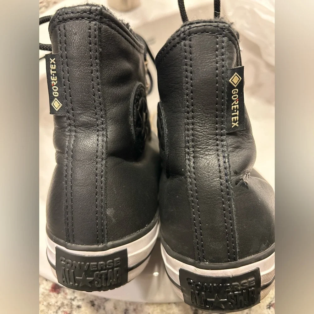 Converse Chuck GORE-TEX Waterproof Black & White Women’s size 8.5 Men’s 6.5 - Picture 6 of 7